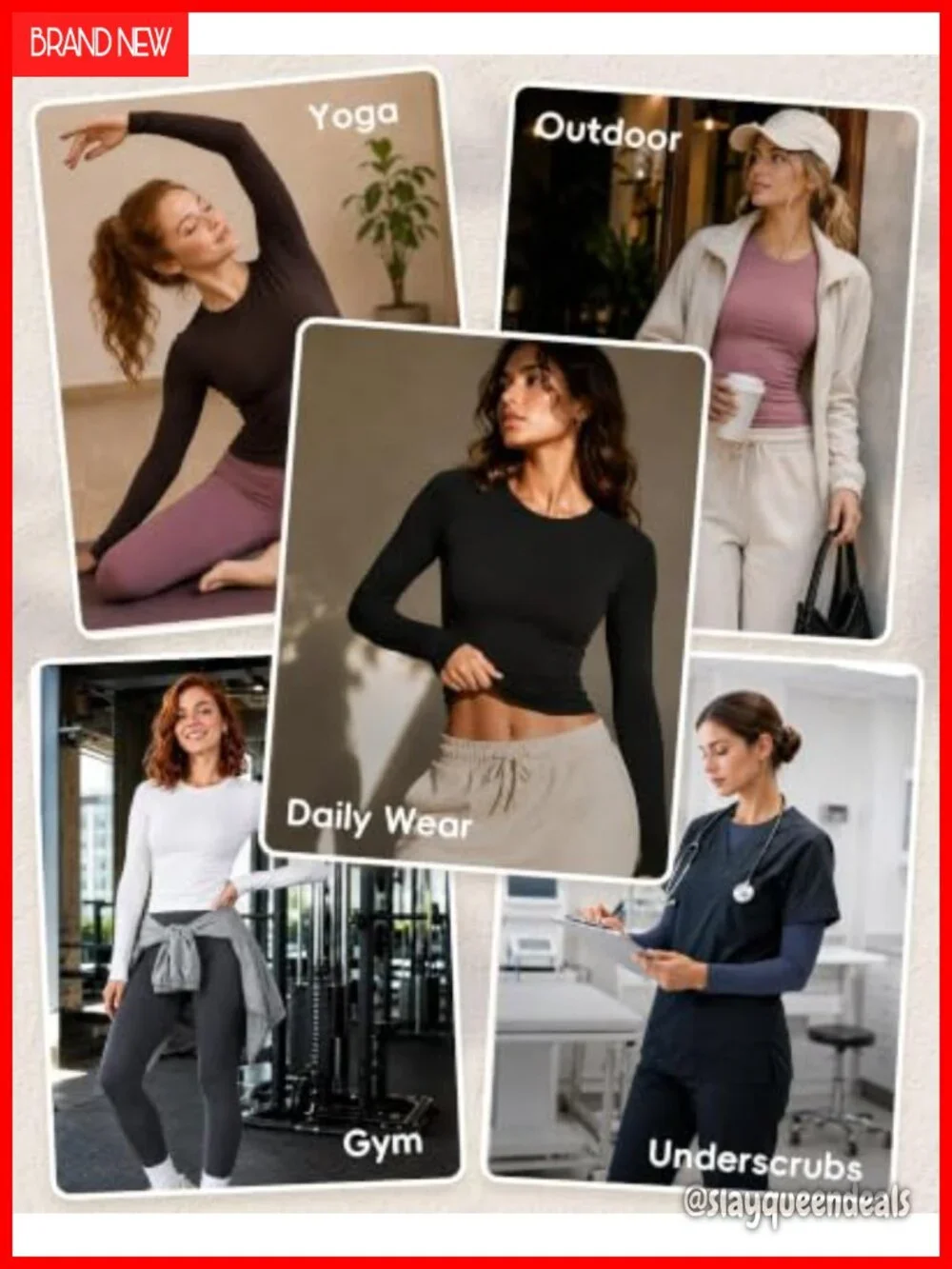 Long Sleeve Workout Top Women Compression Athletic Shirt Underscrub